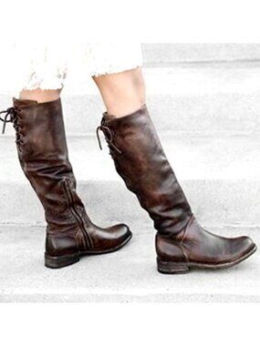 BED STU Manchester Teak Distressed Leather Riding Boots BEDSTU Size 6